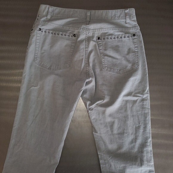 John Varvatos Gray Straight Slim Leg Contrast Stitch Trouser Pants 30 R - Picture 5 of 11